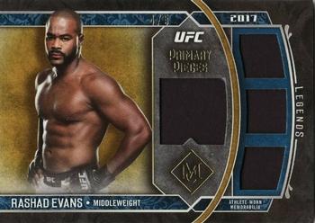 2017 Topps Museum Collection UFC - Single-Fighter Primary Pieces Quad Relics Legends Gold #SQRL-RE Rashad Evans Front