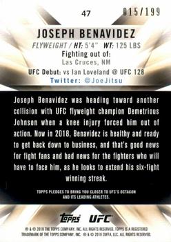 2018 Topps UFC Knockout - Green #47 Joseph Benavidez Back