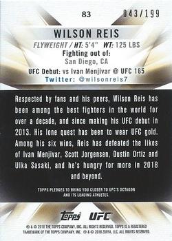 2018 Topps UFC Knockout - Green #83 Wilson Reis Back