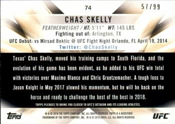 2018 Topps UFC Knockout - Blue #74 Chas Skelly Back