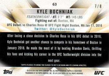 2018 Topps UFC Knockout - Red #63 Kyle Bochniak Back