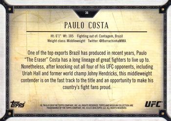 2018 Topps UFC Museum Collection #36 Paulo Costa Back