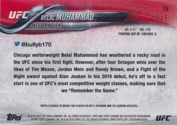 2018 Topps Chrome UFC - Red #75 Belal Muhammad Back