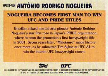 2018 Topps Chrome UFC - 1983 Topps #UFC83-ARN Antonio Rodrigo Nogueira Back