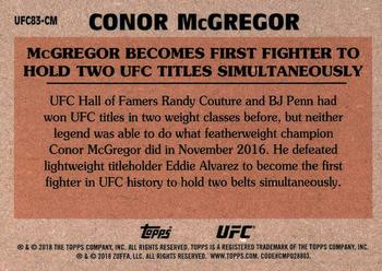 2018 Topps Chrome UFC - 1983 Topps #UFC83-CM Conor McGregor Back
