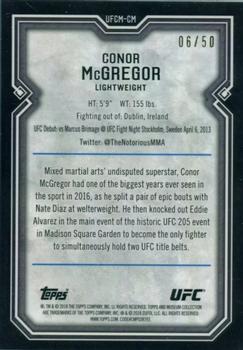 2018 Topps Chrome UFC - 2017 UFC Museum Collection Chrome Pulsar #UFCM-CM Conor McGregor Back