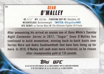 2019 Topps UFC Knockout #16 Sean O'Malley Back