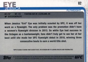 2019 Topps Chrome UFC #82 Jessica Eye Back