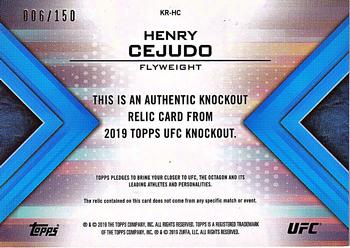 2019 Topps UFC Knockout - Knockout Relics #KR-HC Henry Cejudo Back