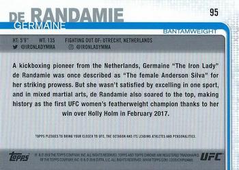 2019 Topps Chrome UFC - Sepia #95 Germaine de Randamie Back