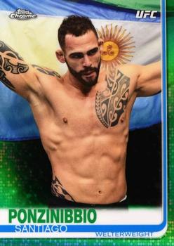 2019 Topps Chrome UFC - Green #13 Santiago Ponzinibbio Front