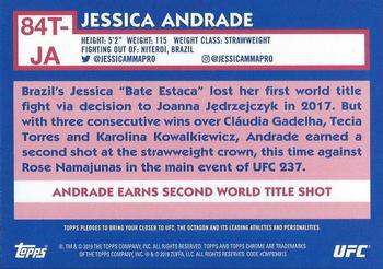2019 Topps Chrome UFC - 1984 Topps #84T-JA Jessica Andrade Back
