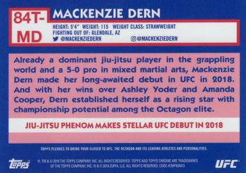 2019 Topps Chrome UFC - 1984 Topps #84T-MD Mackenzie Dern Back
