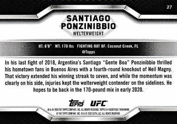 2020 Topps UFC Knockout #27 Santiago Ponzinibbio Back