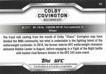 2020 Topps UFC Knockout #62 Colby Covington Back