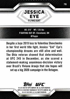 2020 Topps UFC Knockout #78 Jessica Eye Back