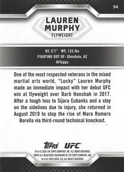 2020 Topps UFC Knockout #94 Lauren Murphy Back