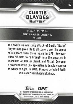 2020 Topps UFC Knockout #97 Curtis Blaydes Back