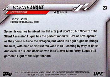 2020 Topps UFC #23 Vicente Luque Back