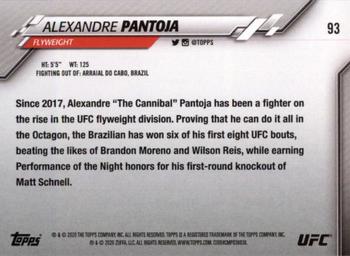 2020 Topps UFC #93 Alexandre Pantoja Back