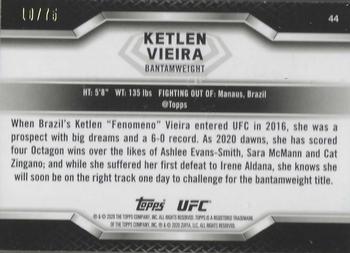 2020 Topps UFC Knockout - Blue #44 Ketlen Vieira Back