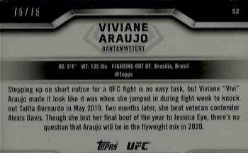 2020 Topps UFC Knockout - Blue #52 Viviane Araujo Back