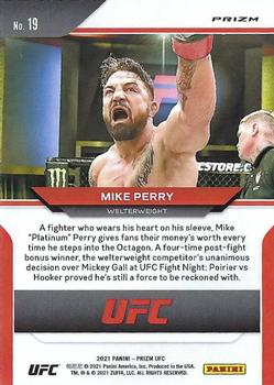 2021 Panini Prizm UFC - Silver Prizms #19 Mike Perry Back
