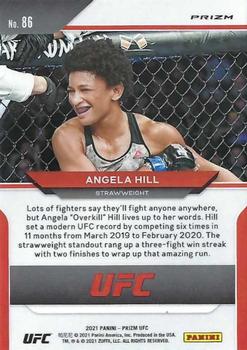 2021 Panini Prizm UFC - Silver Prizms #86 Angela Hill Back
