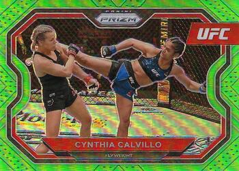2021 Panini Prizm UFC - Neon Green Prizms #146 Cynthia Calvillo Front