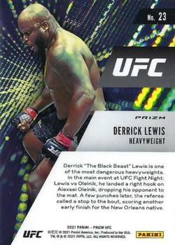 2021 Panini Prizm UFC - Instant Impact Silver Prizms #23 Derrick Lewis Back