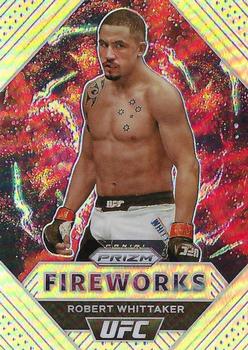2021 Panini Prizm UFC - Fireworks Silver Prizms #14 Robert Whittaker Front