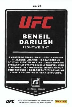2022 Donruss UFC #25 Beneil Dariush Back