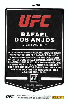 2022 Donruss UFC #96 Rafael Dos Anjos Back