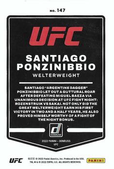 2022 Donruss UFC #147 Santiago Ponzinibbio Back