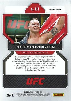 2022 Panini Prizm UFC - Ruby Wave #121 Colby Covington Back