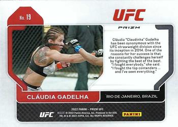 2022 Panini Prizm UFC - Silver #19 Claudia Gadelha Back