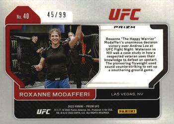 2022 Panini Prizm UFC - Orange Prizms #40 Roxanne Modafferi Back
