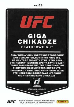 2022 Donruss UFC - Green Flood #69 Giga Chikadze Back