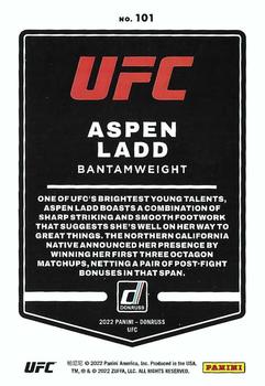 2022 Donruss UFC - Green Flood #101 Aspen Ladd Back