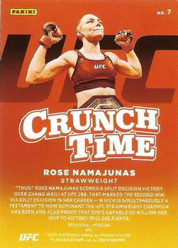 2022 Donruss UFC - Crunch Time Green Flood #7 Rose Namajunas Back