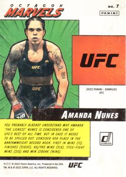 2022 Donruss UFC - Octagon Marvels Green Flood #7 Amanda Nunes Back