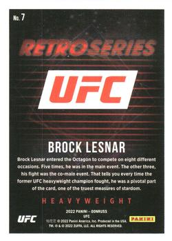 2022 Donruss UFC - Retro Series Holo Orange Laser #7 Brock Lesnar Back