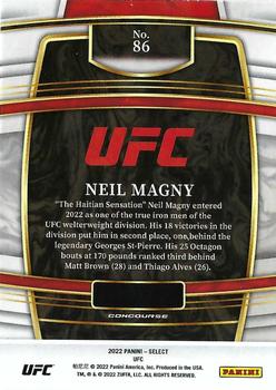 2022 Panini Select UFC - Blue #86 Neil Magny Back
