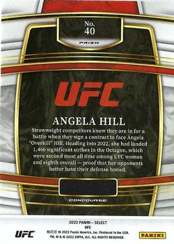 2022 Panini Select UFC - Green and Purple Prizms #40 Angela Hill Back