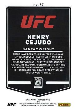 2022 Donruss Optic UFC #77 Henry Cejudo Back