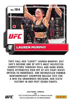 2023 Donruss UFC #184 Lauren Murphy Back