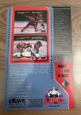 2000 SEG Crave Entertainment UFC #2 Gary Goodridge Back