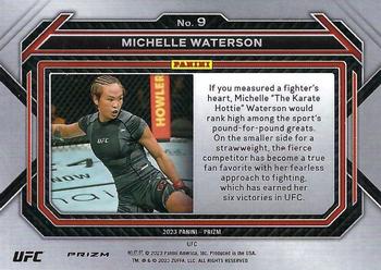2023 Panini Prizm UFC - Blue Wave Prizms #9 Michelle Waterson Back