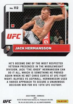 2023 Donruss UFC - Press Proof Teal #112 Jack Hermansson Back