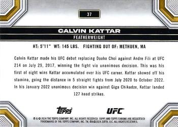 2024 Topps Chrome UFC #37 Calvin Kattar Back